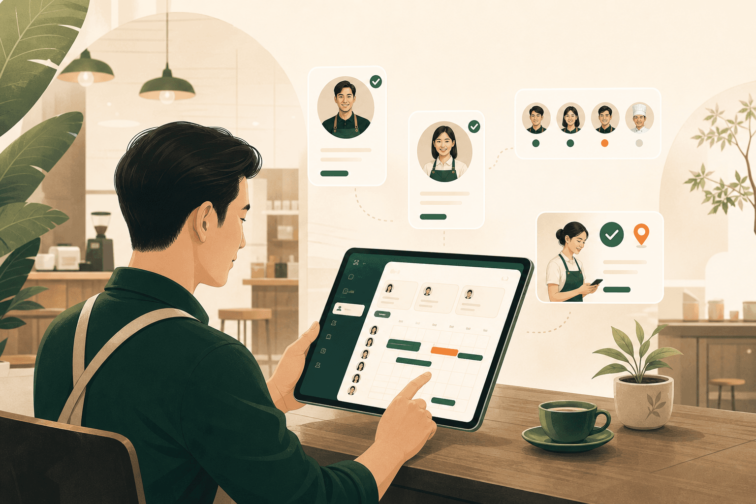 Quản lý nhân viên, ca làm và vận hành staff trong LogiVN